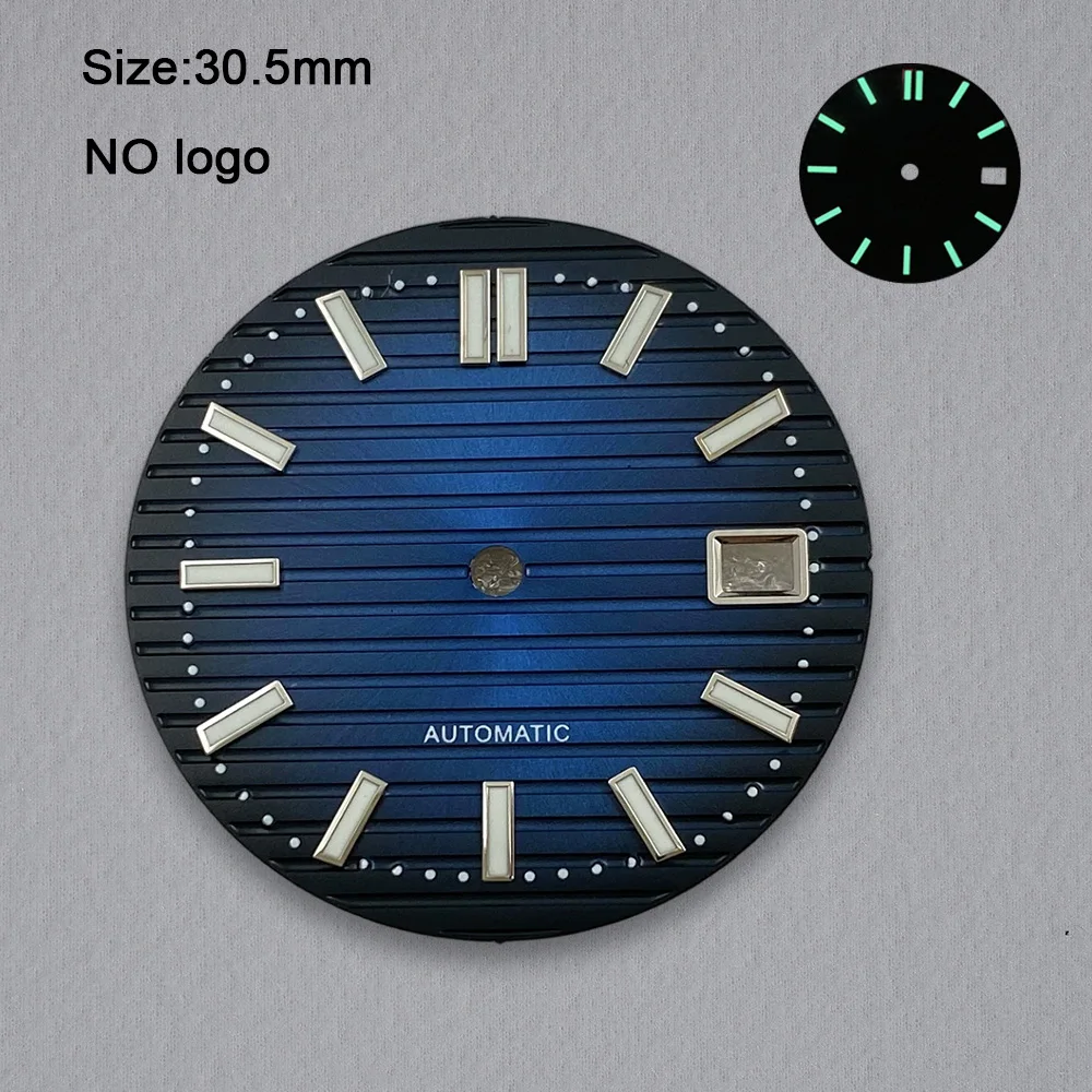 Nh35 Dial No Logo 30.5mm Watch Nautilus Blank Dial For NH35 Movement Custom Logo Watch Dials Hands Accessories Repair Tools