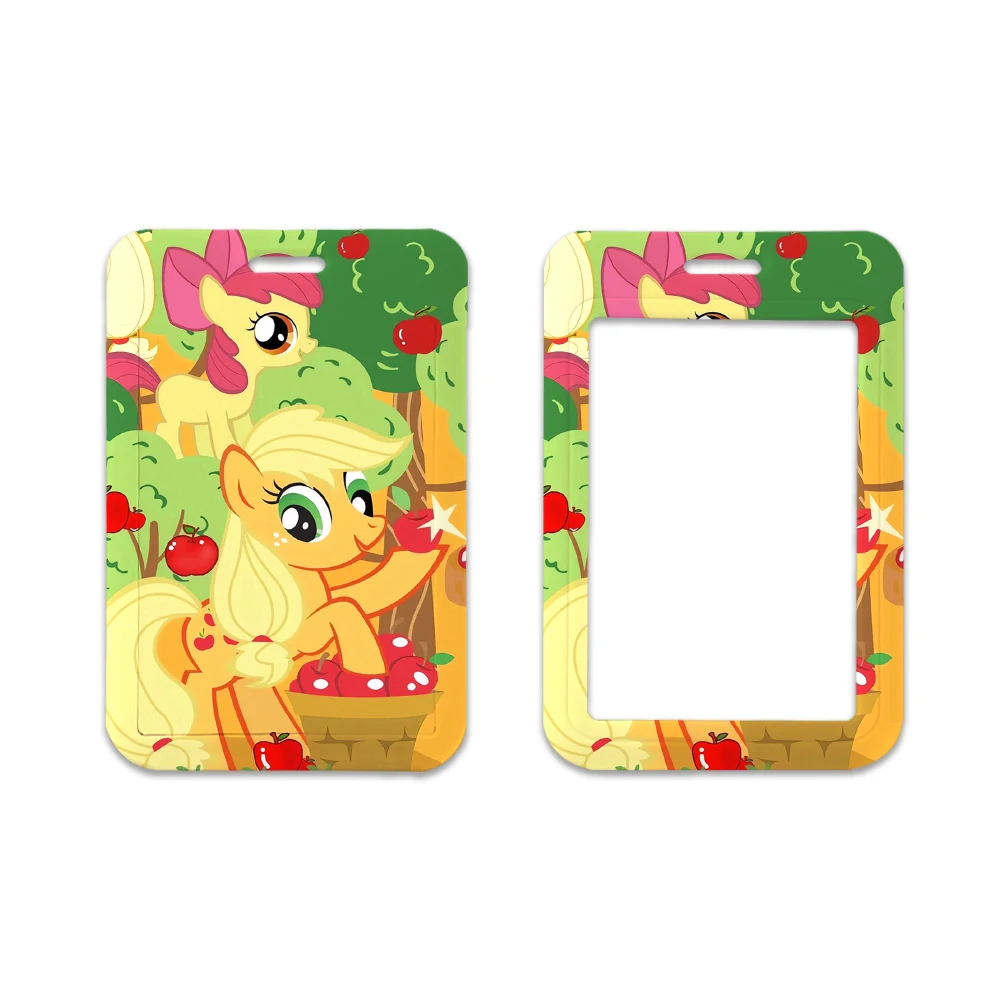 My Little Pony ID Card Holders Lanyard Anime Credit Card Badge Holder Girl Retractable Clip Business Cardholder Key