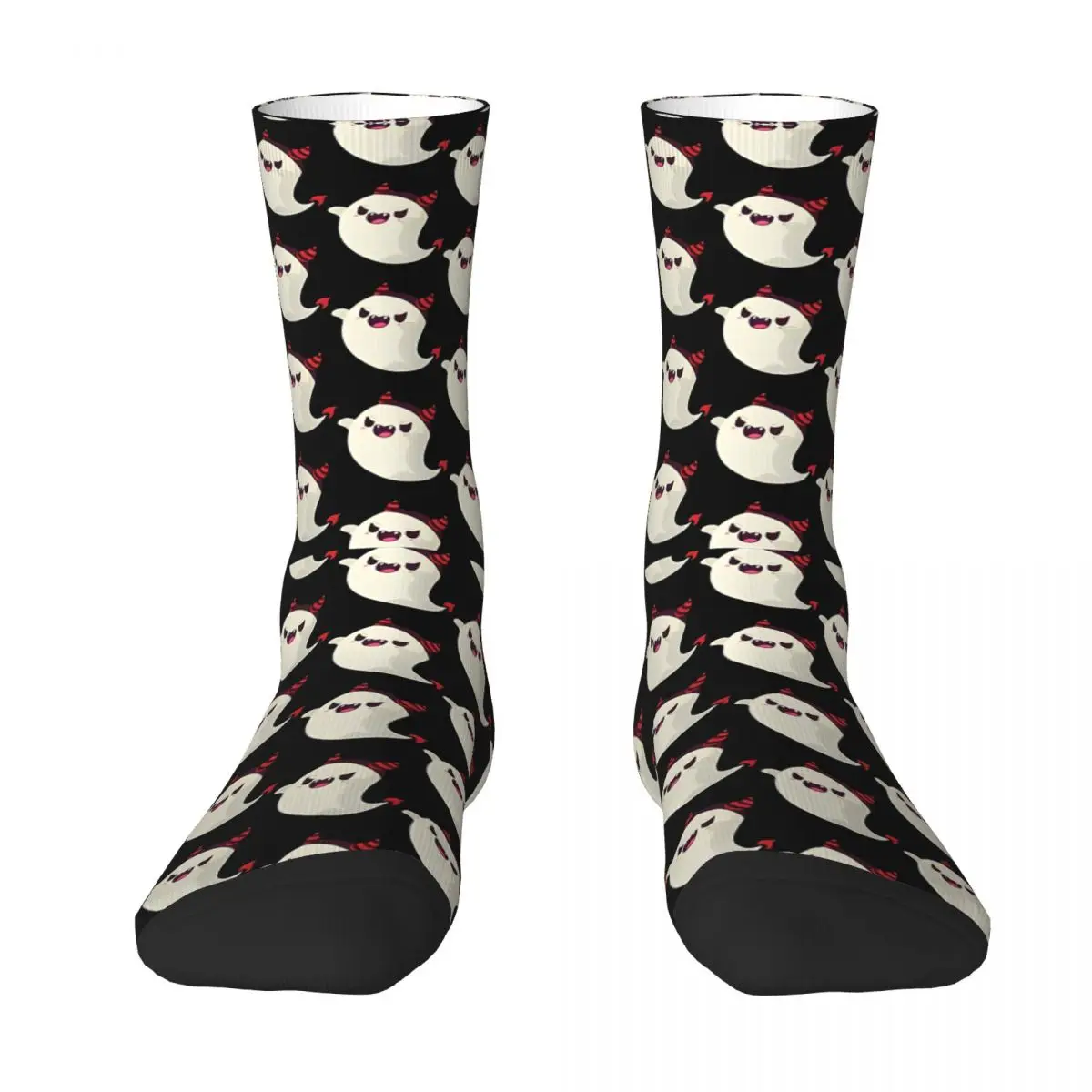 Autumn Winter Retro Unisex Little Demon With Horns Holloween Socks Cute Funny Non-slip Yoga Socks