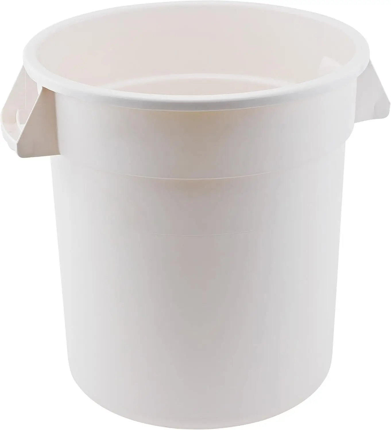 

Heavy-Duty 20 Gallon Round Trash Can, White - Durable Waste Container for Home or Office