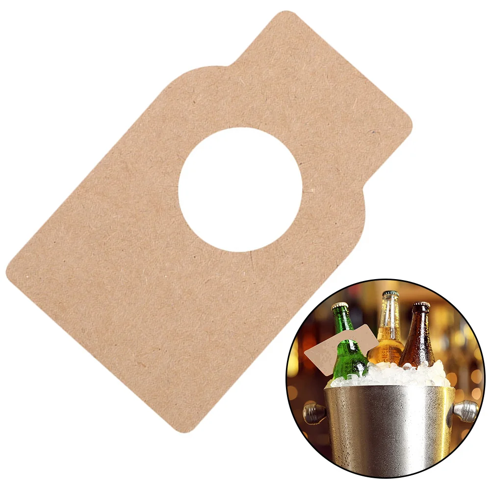 100pcs Double-Sided Paper Wine  For Bottle Labels Wine Bottle Tag Paper Wine Hanging Tags Wine Cellar Labels