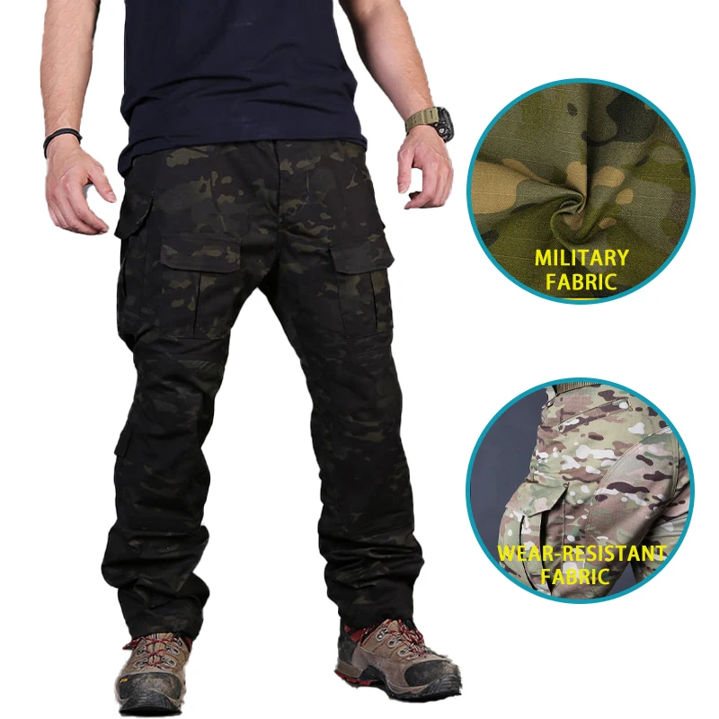 Emersongear Tactical Field Pants Men Assault Duty Cargo Trousers Milisim Outdoor Hiking Combat Hunting Training Daily Nylon MCBK