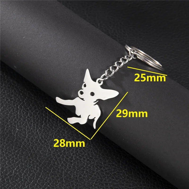 Fashion Cute Dog Keychain Metal Corgi Shepherd Dog Keyring for Women Classic Purse Pendants Backpack Charms Girls Daily Gifts