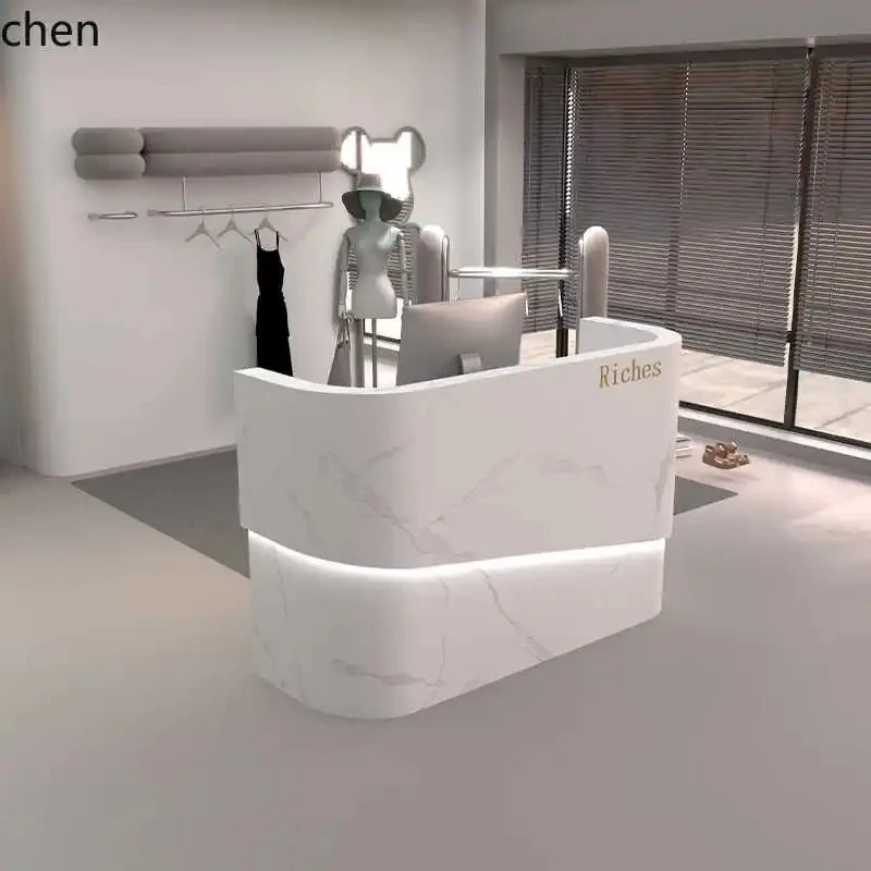 PYH Cashier Desk Beauty Salon Front Desk Simple Modern Hair Salon Bar Company Reception Table