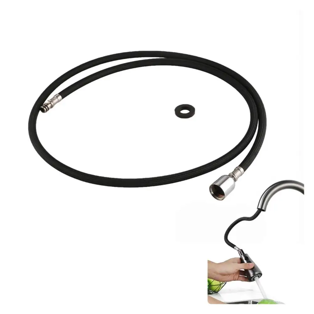Pull Down Faucet Hose Replacement PEX Inner Tube Kitchen Basin Sink Faucet Spray Hose Extension Durable Nylon Braided Pipe