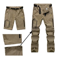 TRVLWEGO Pantalones convertibles de senderismo para hombre, impermeables, ligeros, de secado rápido, con cremallera, para pesca, viajes, Safari, pantalones de trabajo de carga al aire libre