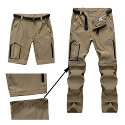 TRVLWEGO Mens Hiking Convertible Pants Waterproof Lightweight Quick Dry Zip Off Fishing Travel Safari Outdoor Cargo Work Trouser