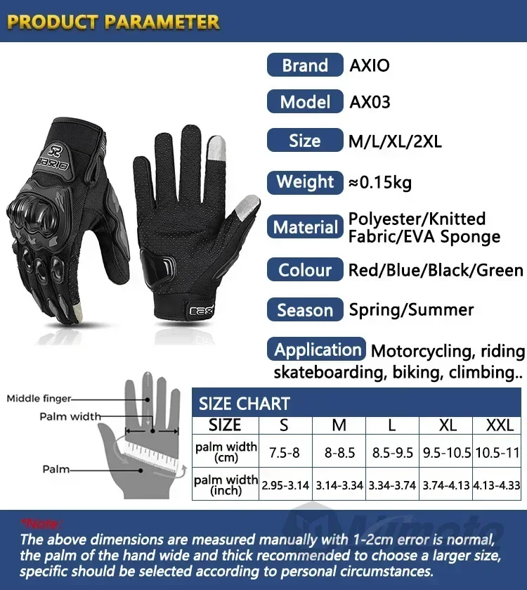 Touchscreen-Motorradhandschuhe, atmungsaktives Mesh, Sommer-Motocross-Rennhandschuhe für Männer und Frauen – belüftet und leicht – Detail 2
