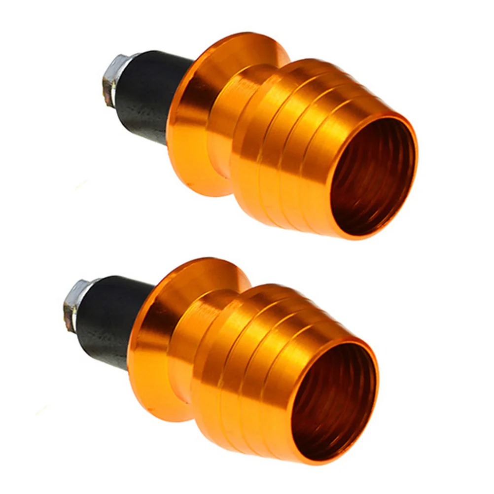 

2 pcs Universal Motorcycle Aluminum Handlebar End Caps Gold Round Plug For Handlebars Anti Vibration Silder Balancing Terminal