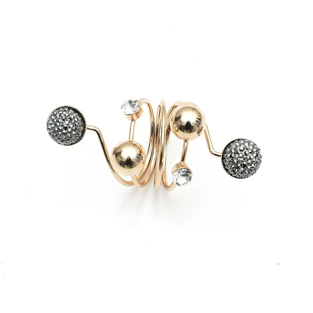 Jewelry Gift Pearl Brooches Crystal Hijab Shawl Scarf Buckle Scarf Clip Silk Scarf Ring Brooch Pin image 4