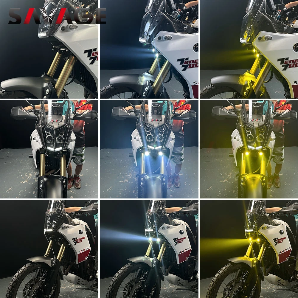 مجموعة مصابيح الضباب الأضواء المساعدة لياماها Tenere 700 XTZ700 T7 T700 رالي كلمة رايد المتطرفة استكشاف 2019-2025 ضوء DRL #4