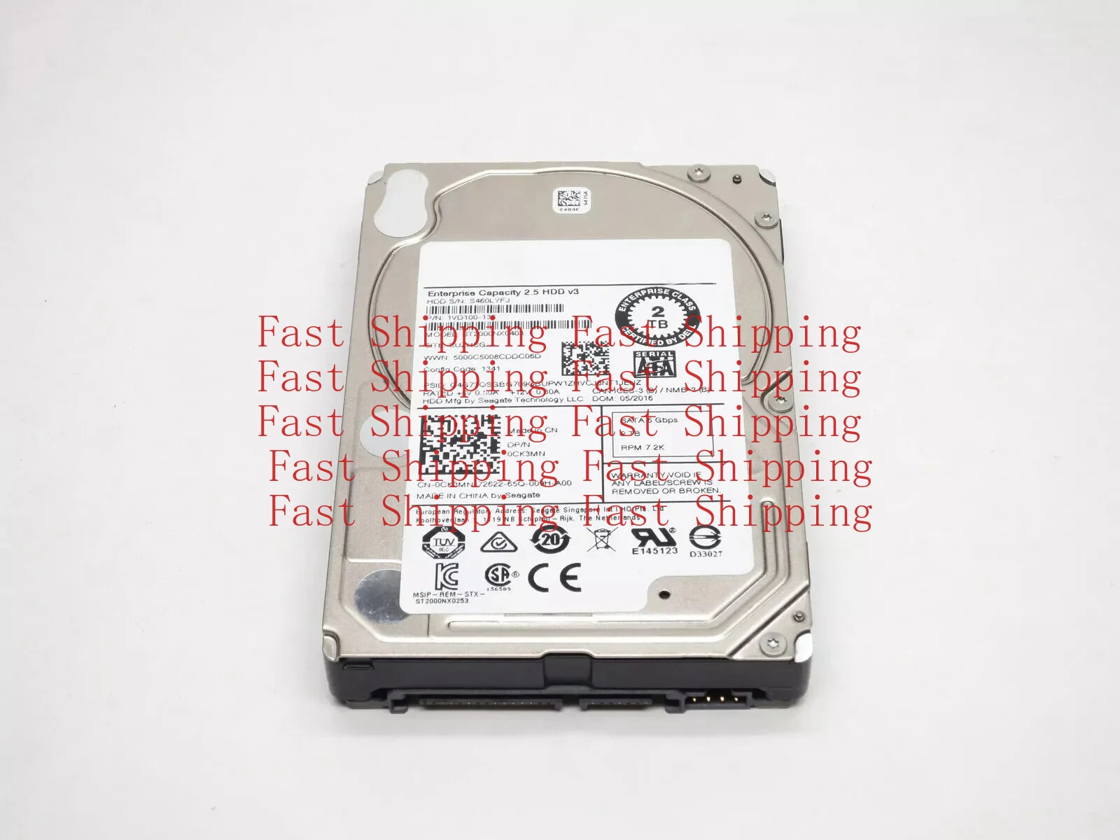 A=For Dell CK3MN 0CK3MN SEAGATE ST2000NX0403 2TB 7.2K SATA 2.5
