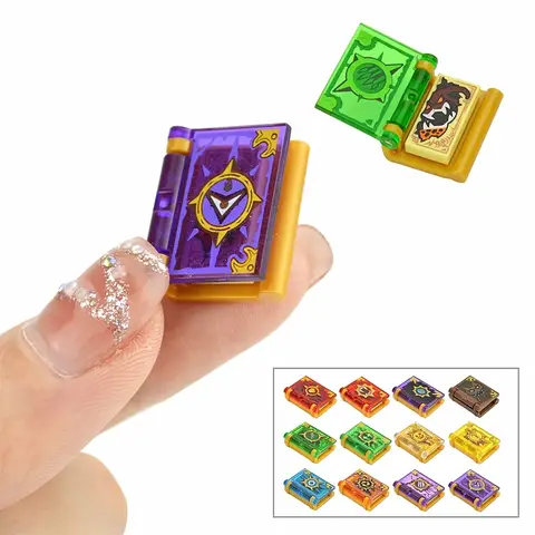 빌딩 블록 책 장난감, 매직 북 브릭, MOC 피규어 액세서리, DIY 도시 친구 교육 키트, 어린이를 위한 장난감, 12 개/세트