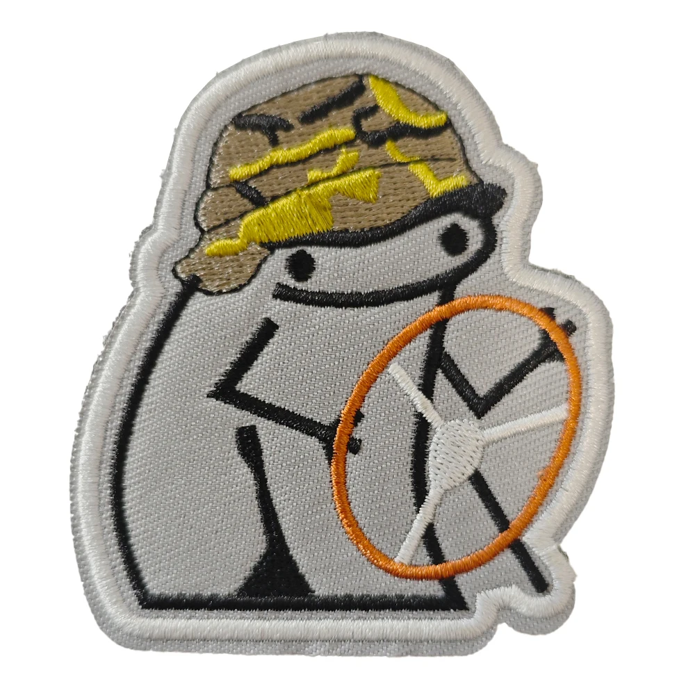 Taktischer Flork Meme Frosch Fahrhelm Camo Bestickter Aufnäher Klett-Moralabzeichen DIY für Kleidung Rucksack Jacke Weste Hut