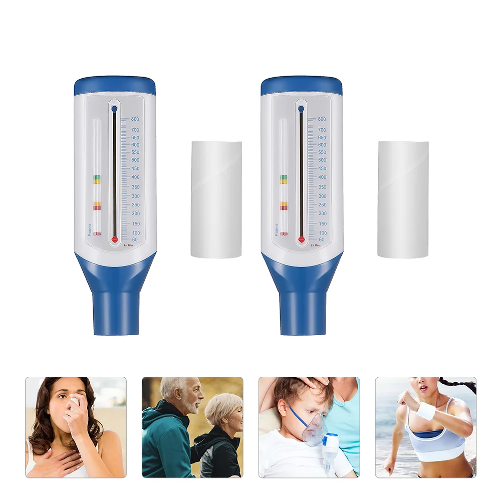 

2 Pcs Portable Espirometer Ar Ar Ar Ar Monitoring Minced Garlic Aldult Peak Flow Pp Breath Measurement System