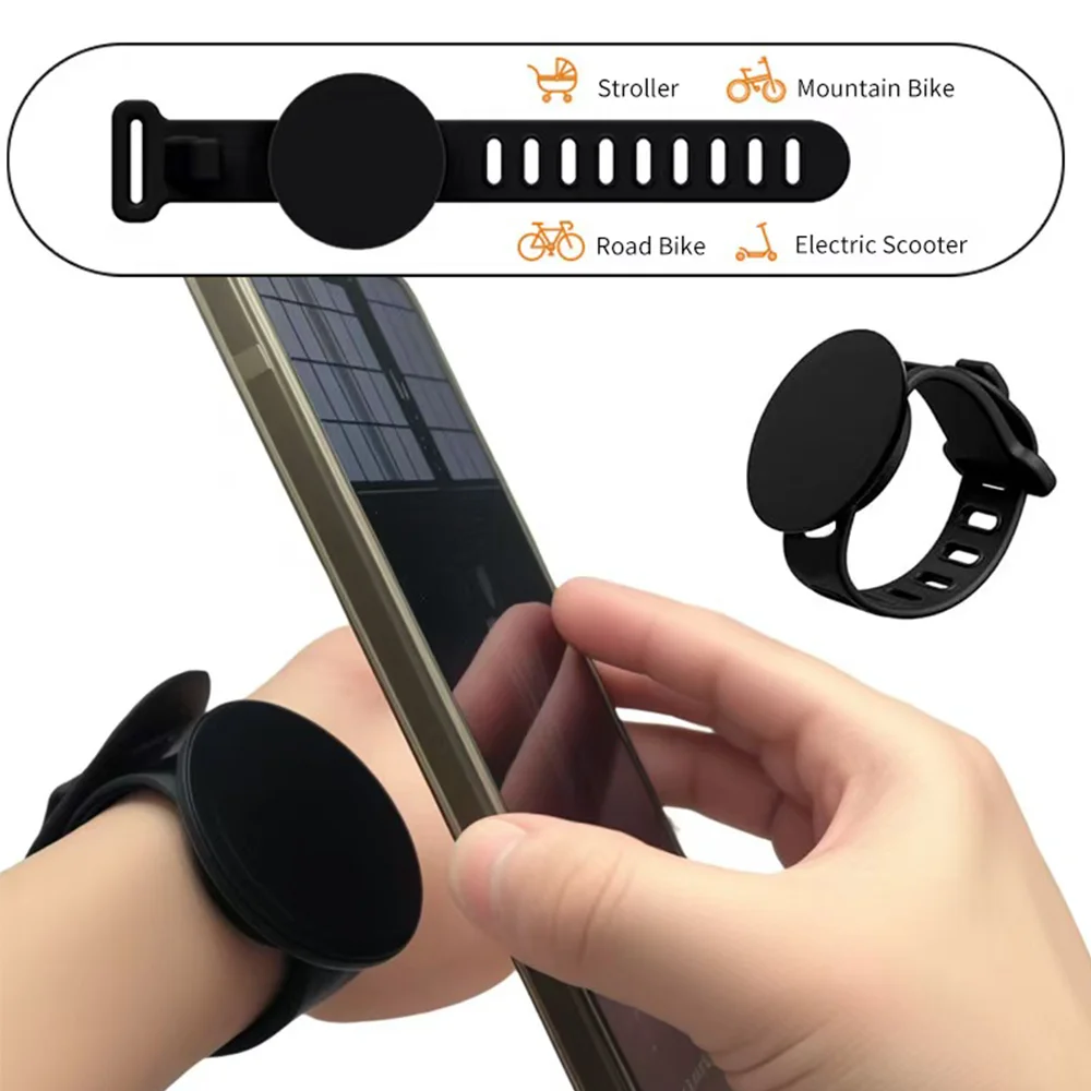 Silikon-Handyhalterung für MagSafe, Lenkerhalterung mit verstellbarem Riemen, passend für Laufbänder, Peloton, Golfcarts