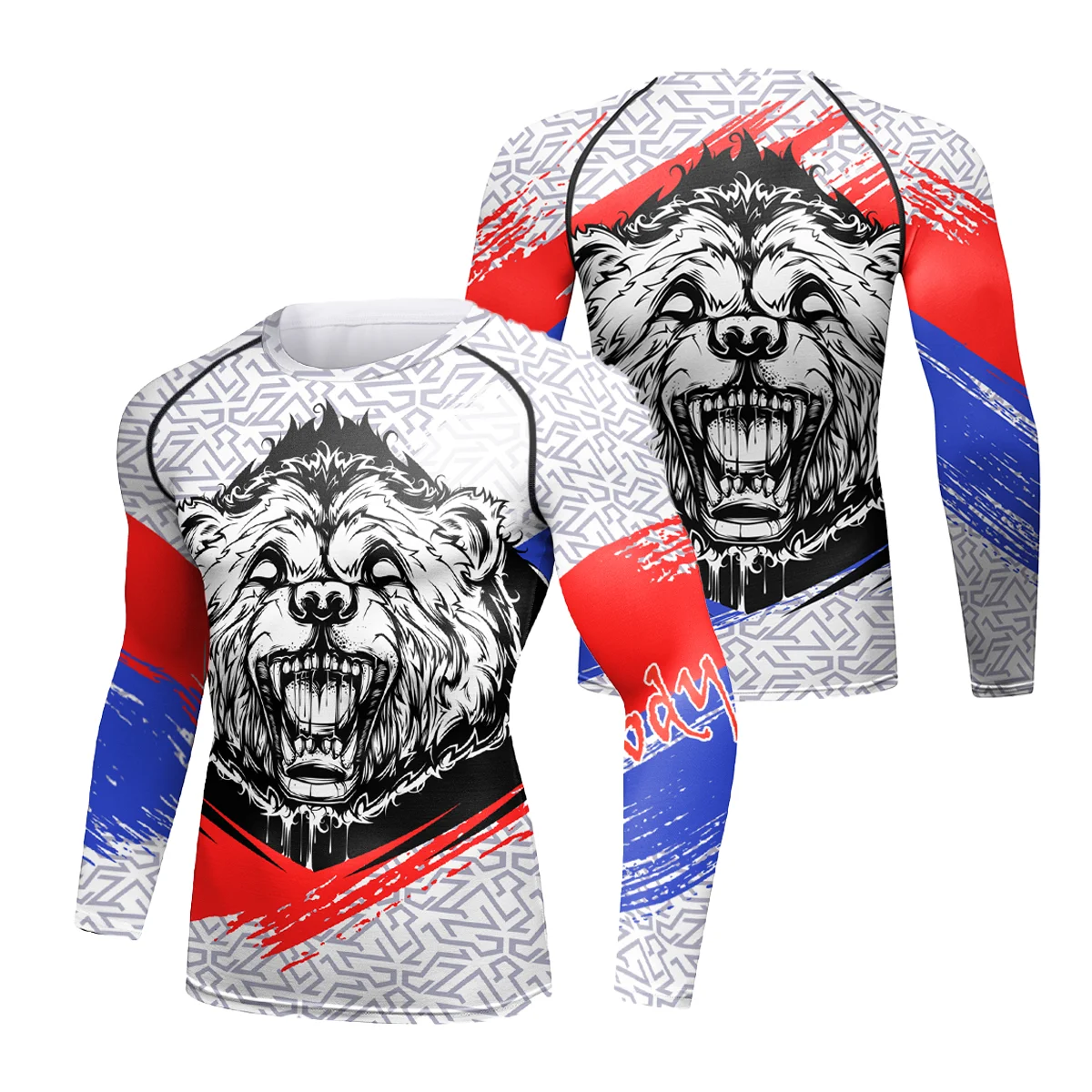 Sportswear Long Sleeve jiu jitsu Rash Guard for Men MMA BJJ Athletic Compression Shirt Male Cross Training Rashguard subliminal