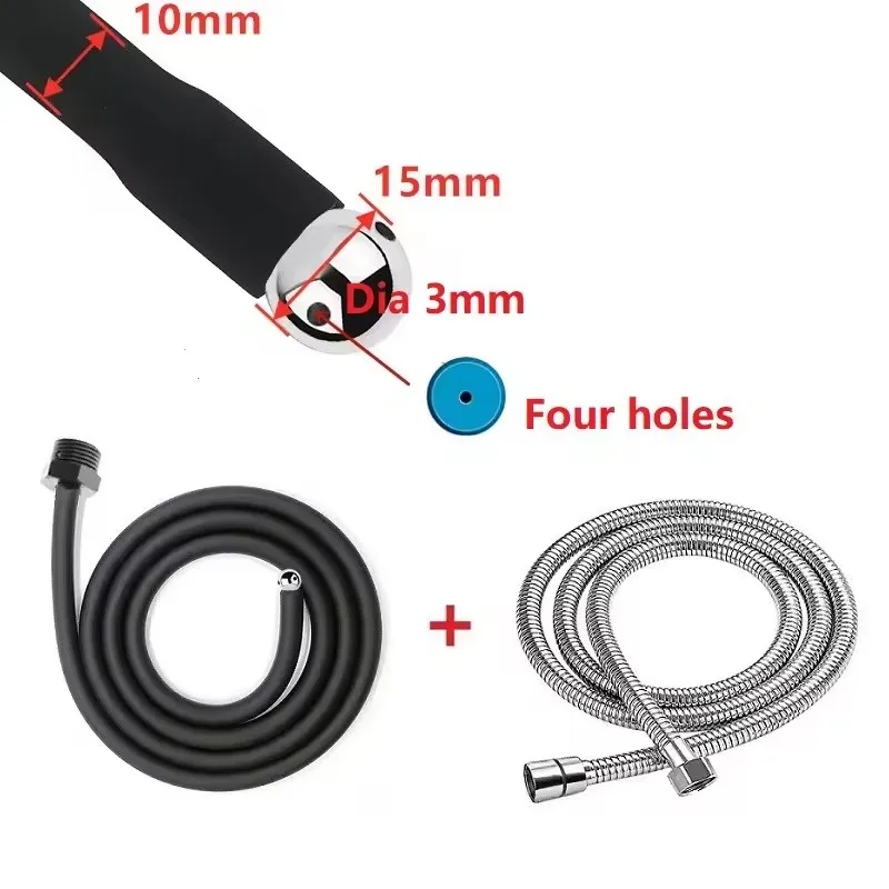 Seringue de lavement en Silicone pour Douche longue de 50 à 200cm, pomme de nettoyage de Douche anale, perles anales, bouchon Anal, pointe de buse, fixation de robinet Gay