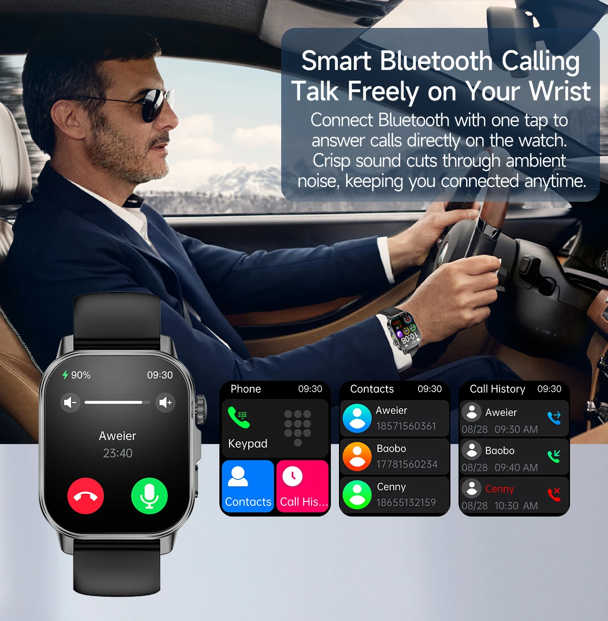 Neue Professionelle Gesundheits-Smartwatch Blutdruckmessung 2,01" AMOLED-Bildschirm Harnsäure Blutfette Taschenlampe Pflege-Smartwatch für Frauen – Detail 20