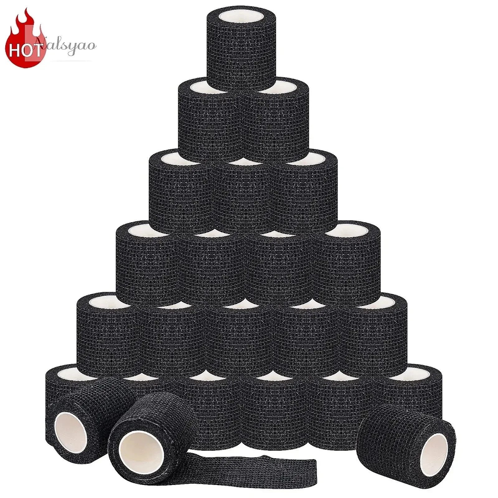 5/10/20Pcs Black Tattoo Grip Bandage Waterproof Self Adhesive Soft Cotton Breathable Tattoo Supplies