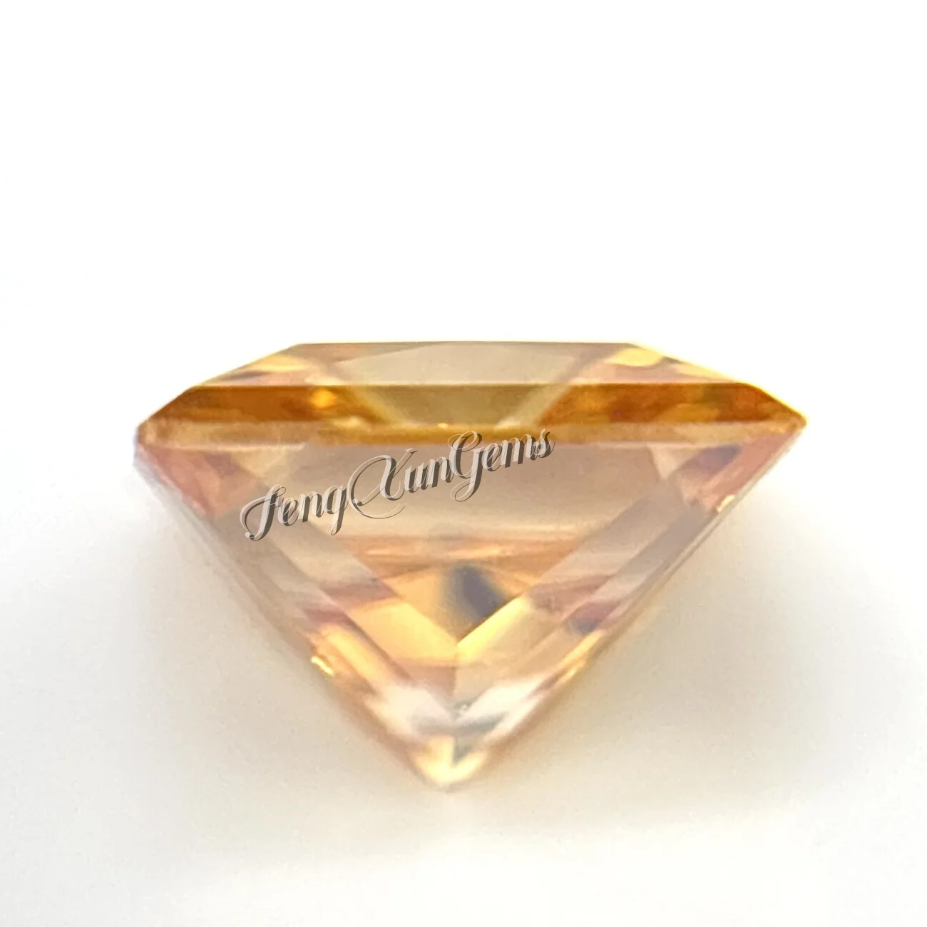 Princess cut Moissanite Gemstone 0.3~6 ct Pass diamonds Test VVS1 with GRA Certificate Champagne Loose Gems for inlay Jewelry