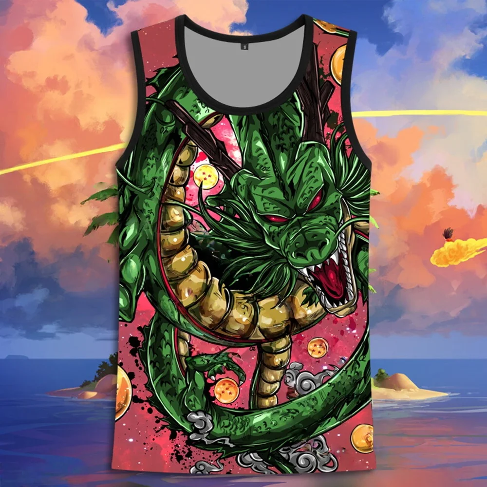 Anime Dragon Ball 3D Printed Basketball Jersey Summer Men Breathable Quick Drying Sleeveless Vest Family Matching Clothing