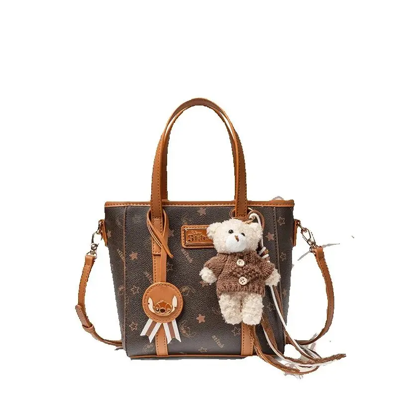 

Disney Birthday GiftStitch Basket Bucket Bag Handheld One Shoulder Cross Shoulder Woman Bags Luxury Handbags Makeup Travel Bag