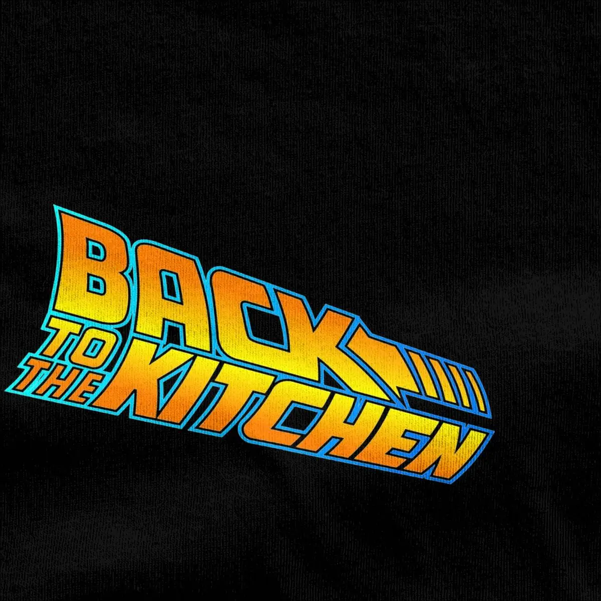 Back To The Kitchen T Shirt Men's Cotton Unique T-Shirts Round Neck Back to the Future Tee Shirt Short Sleeve Clothing Summer