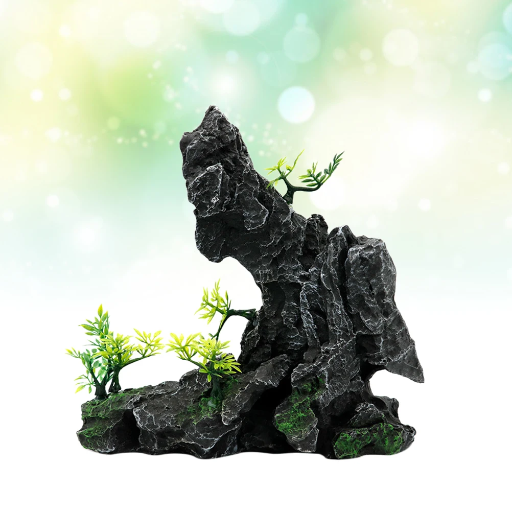 

Simulated Aquarium Mountain Rockery Ornament Fish Tank Decoration Artificial Resin Fresh Salt Water Safe Easy Clean Durable