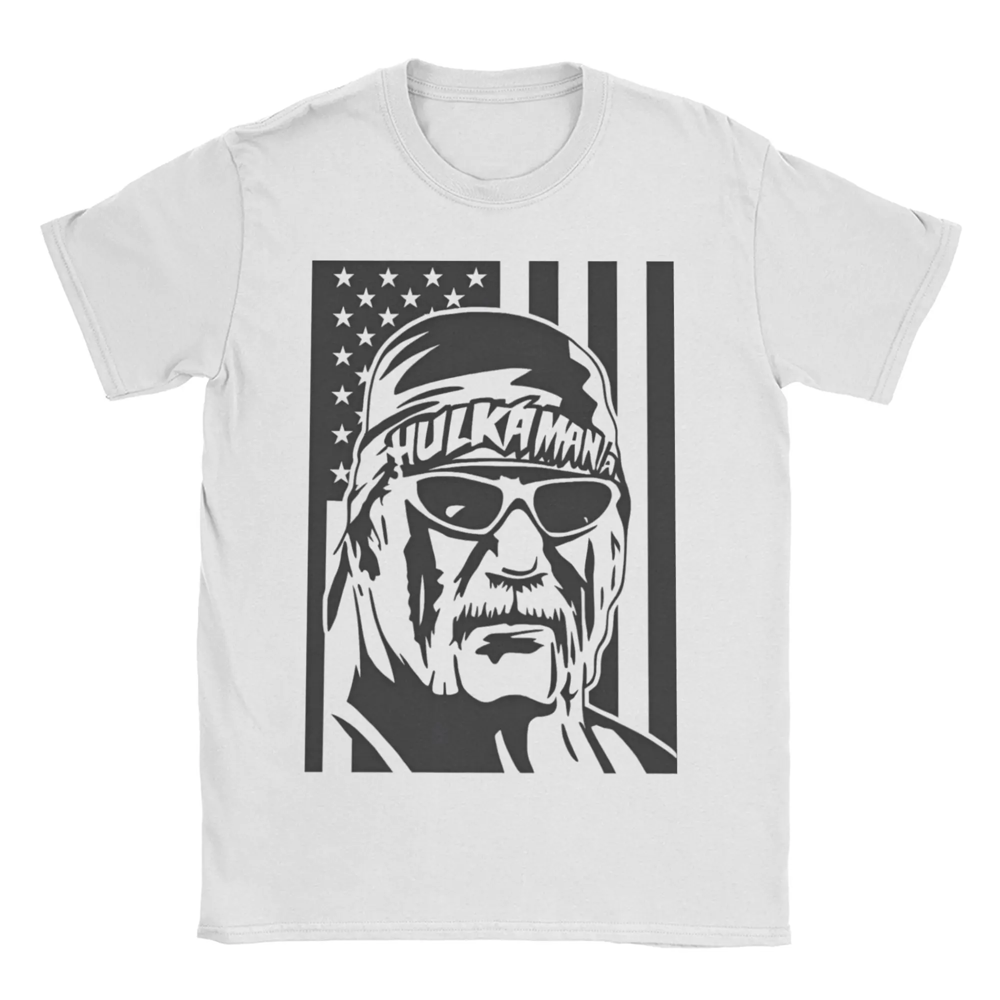 

Men T-Shirt Hulk Hogan Hulkamania Never Dies Lives Forever 100% Cotton Tee Shirt Short Sleeve T Shirts Crewneck Clothes Adult