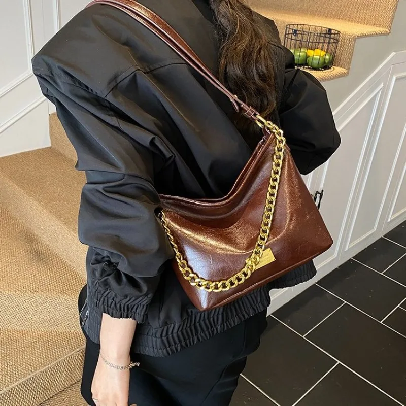 

Diaper Bag Elegant Retro Leather Satchel Luxury Crossbody Handbag For Women Stylish Vintage Designer Tote