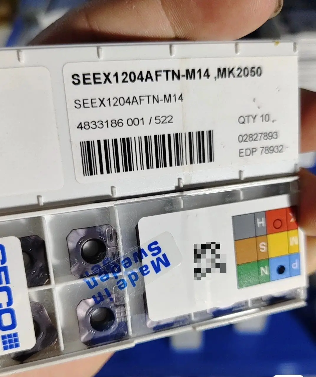 

Hard alloy cutting blades SEEX1204AFTN-M15,MK2050