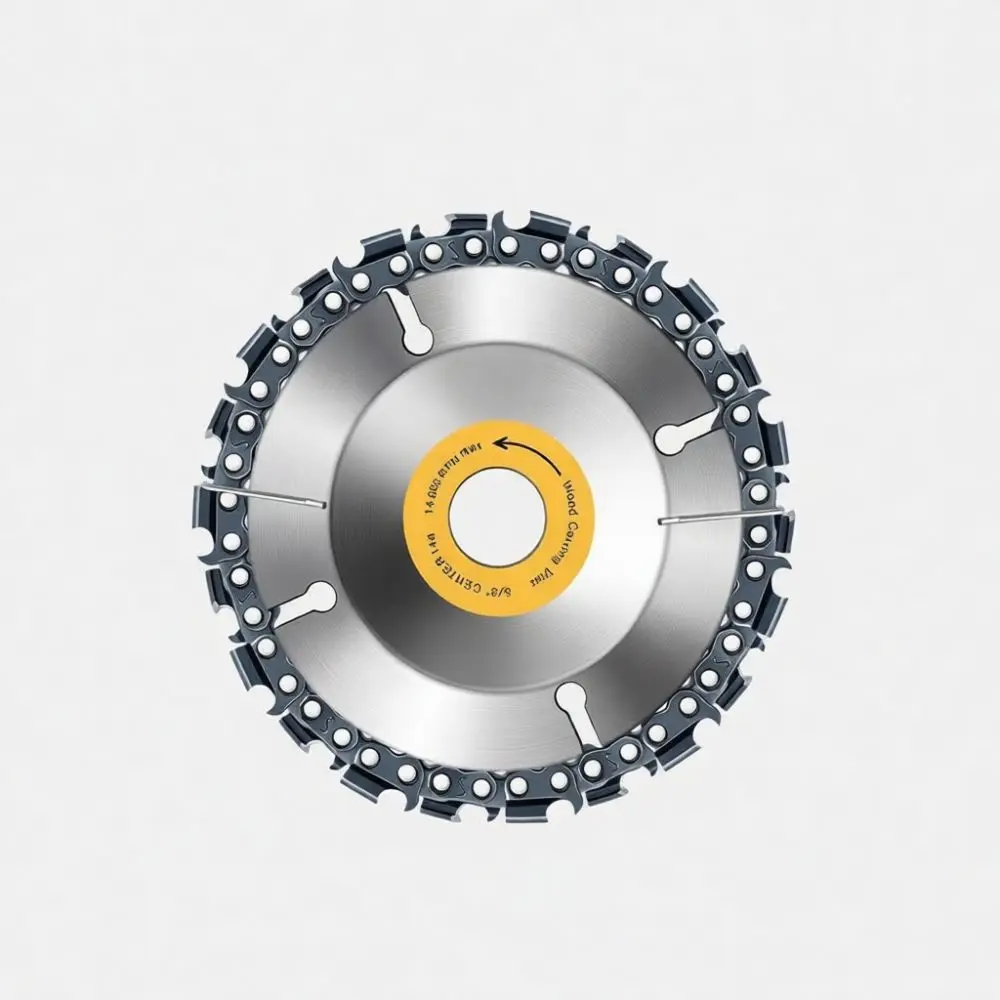 Angle Grinder Wood Cutting Disc 4 Inch Chainsaw Blade Tungsten Steel Woodworking Tool Accessory Efficient Chain Saw Assembly