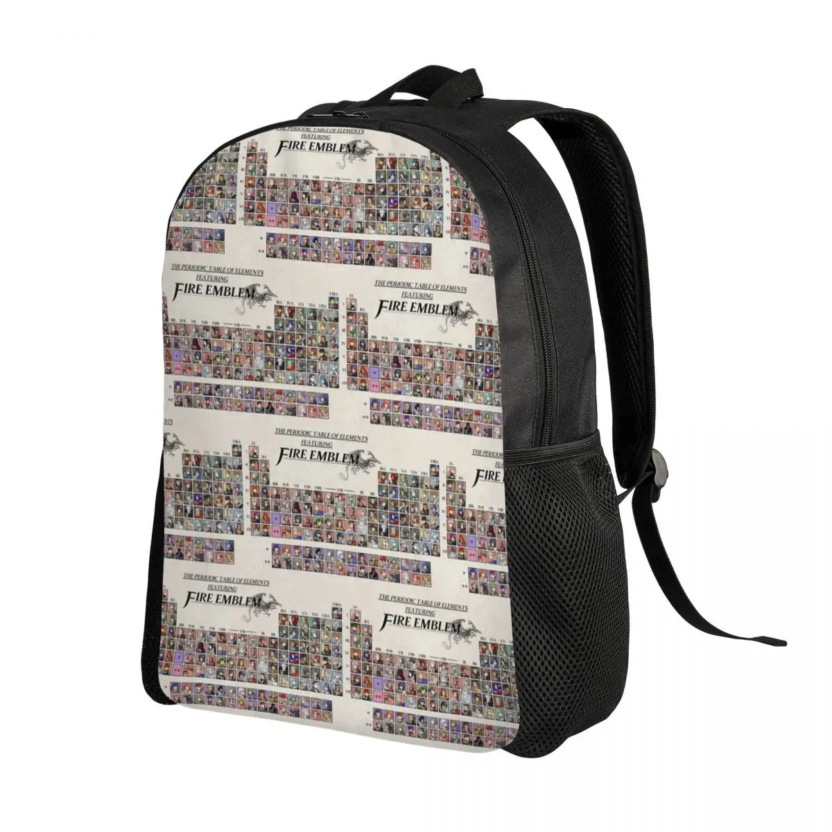 Periodic Table Fire Emblem Backpack Daypack Large Capacity Kids BookBag School Bag Shoulder Bags for Men Women