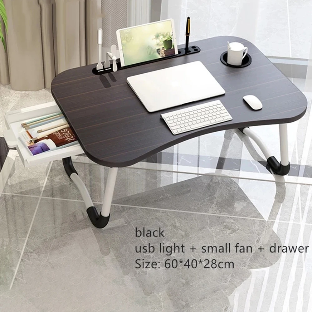 

Home Folding Laptop Desk for Bed & Sofa Laptop Bed Tray Table Desk Portable Lap Desk for Study and Reading Bed Top Tray Table