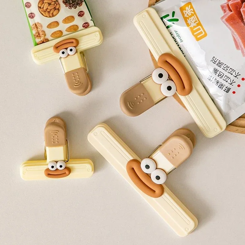 3 stücke Kreative Gesicht Tasche Abdichtung Clip Lebensmittel Snack Clip Küche Werkzeuge Dekorative Kleine Clip Kühlschrank Kunststoff Lebensmittel Tasche Lagerung – Detail 4