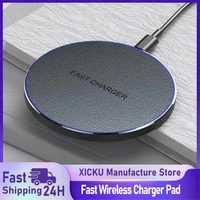 Ultra-Thin Fast Wireless Charger Pad for Samsung Galaxy S25 S24 S23 S22 iPhone 16-12 Pro Max Wireless Induction Charging Station