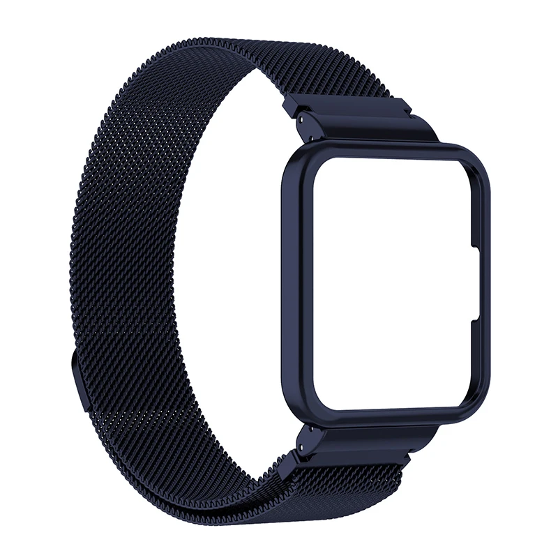 Metal Case Protector Stainless Bracelets For Xiaomi Mi Watch Lite Strap Mesh Loop Band For Redmi Watch 2 /2 Lite Protect Case