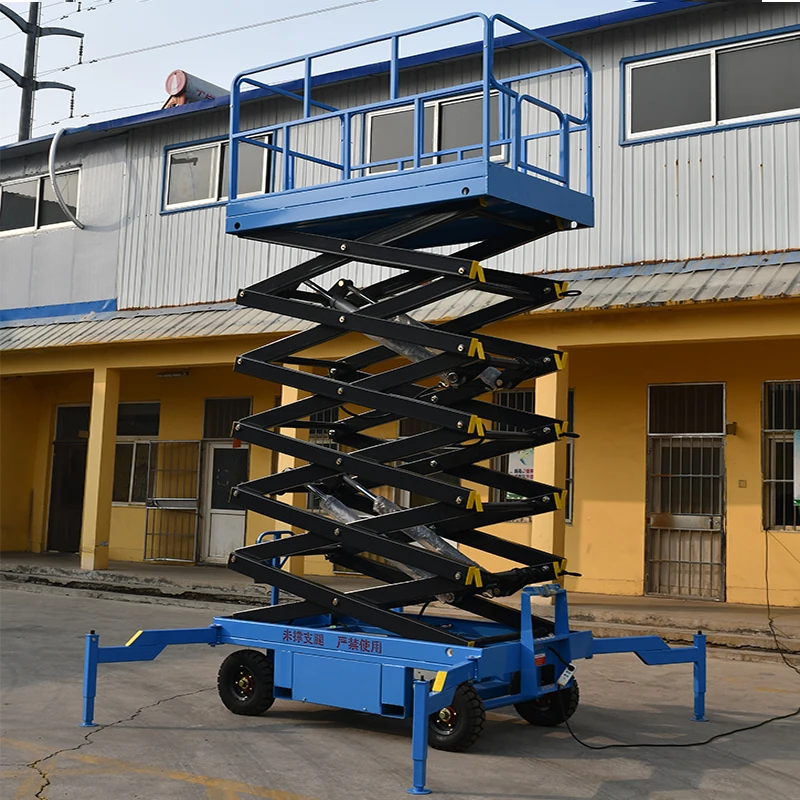 10m Factory Price Mobile Scissor Lift Hydraulic Lifting Table Aerial Working Platform