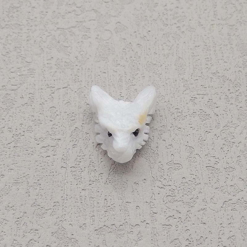 

Natural Agate 20mm Hand Carved Wolf Head Pendant Bead ,Semi-precious Stone Fashion Jewelry Necklace Accessories