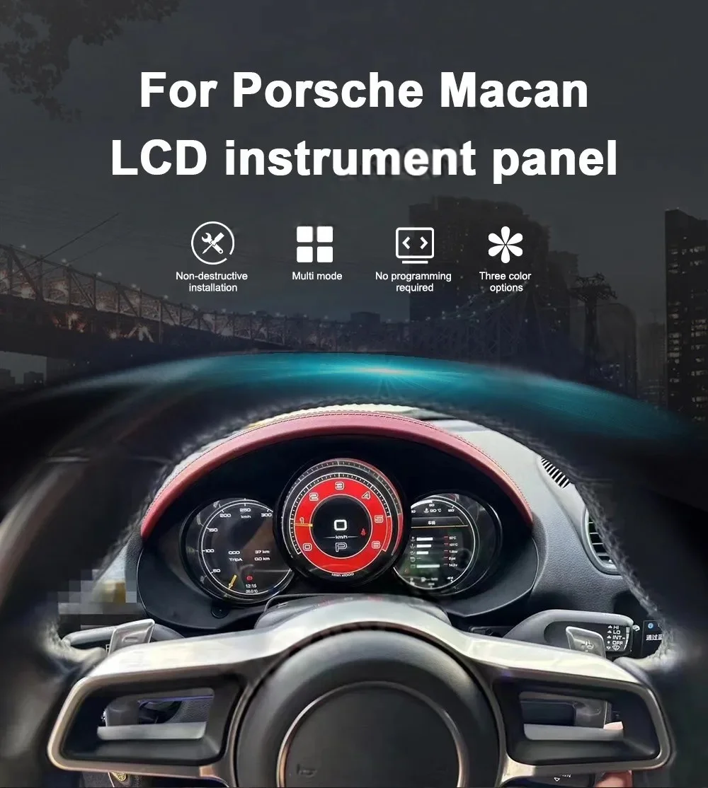 

Новый ЖК-автомобильный цифровой кластерный прибор для Porsche Macan Boxster 718 2011-2023, 12,3-дюймовый экран, спидометр, приборная панель