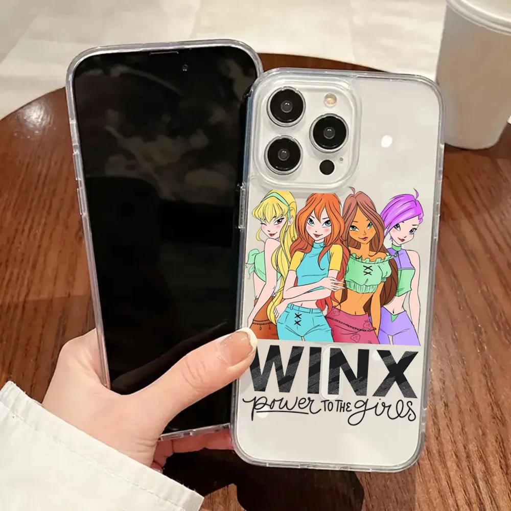 W-winx C-Club Phone Case Magnetic For IPhone 16 14 13 11 12 15 Pro Max X XR XS Plus SE Soft Clear Tpu Cover