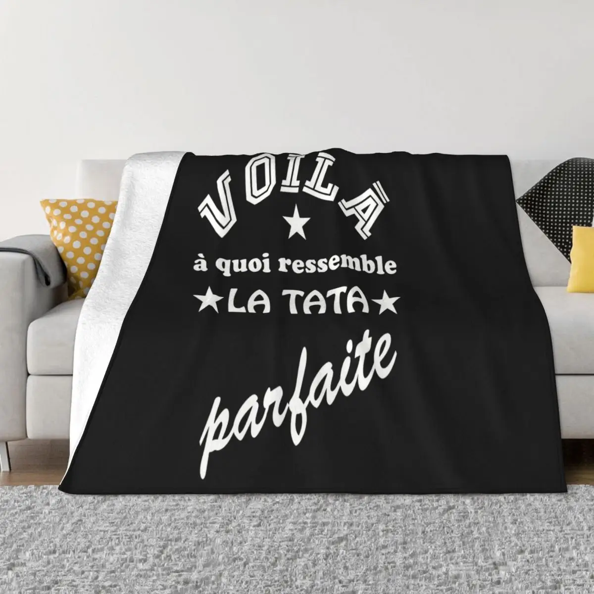 Personnalise Meilleure Tata Parfaite Cool Idee Cadeaux Maillot Fete H010 Lowest Price Western Style Throw Blanket