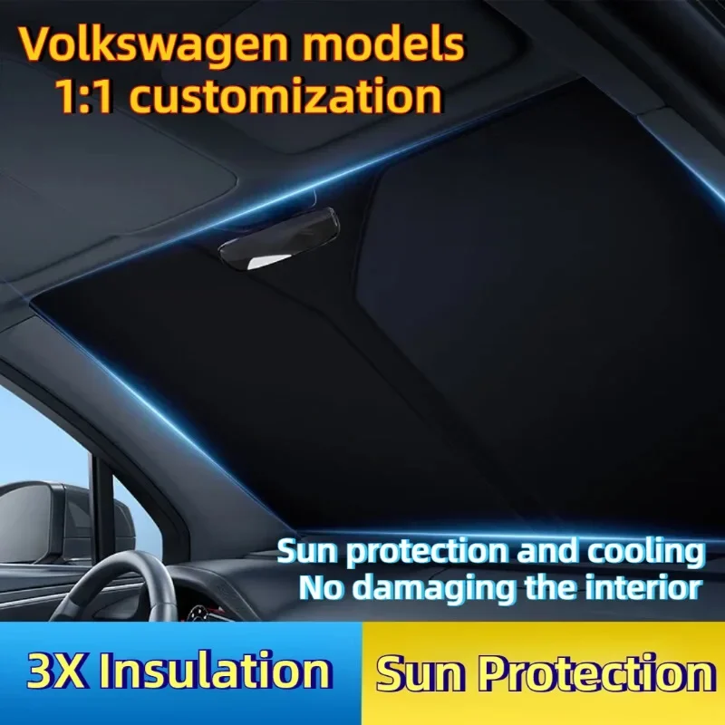 

Car Windshield Sunshade Sun Shade Covers Visors Front Window Sunscreen Protector Parasol For Volkswagen Lavida Magotan Tiguan VW