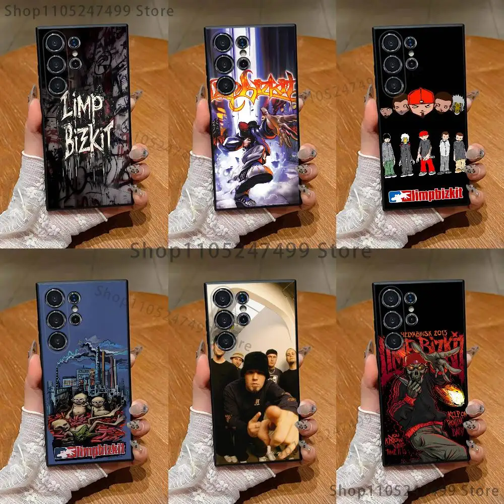 

Band L-Limp B-Bizkit Phone Case For Samsung S25,S24,S23,S22,S21,S20,S10,Ultra,Plus,Lite,FE,Soft Silicone Black Cover