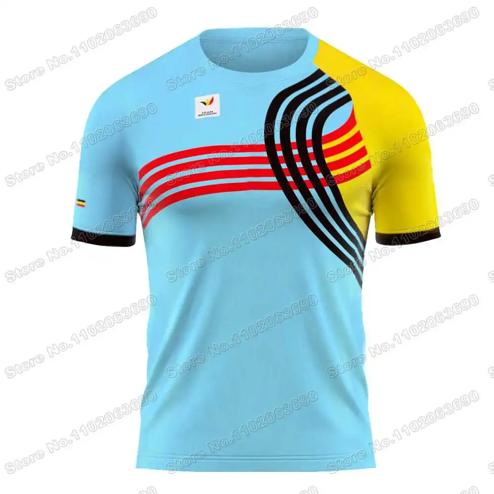 2024 Belgium Team T Shirt Belgian MTB Cycling Jersey GYM Outdoor Tech Shirts Training Tops Fitness Jersey Running Clothing