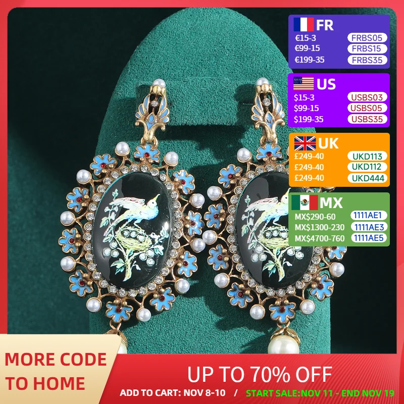 

Vintage Antique Gold Color Shell Earrings Woman With Pearl Nature Bird Charm Luxury Accessories Jewelry 2025 New Trending