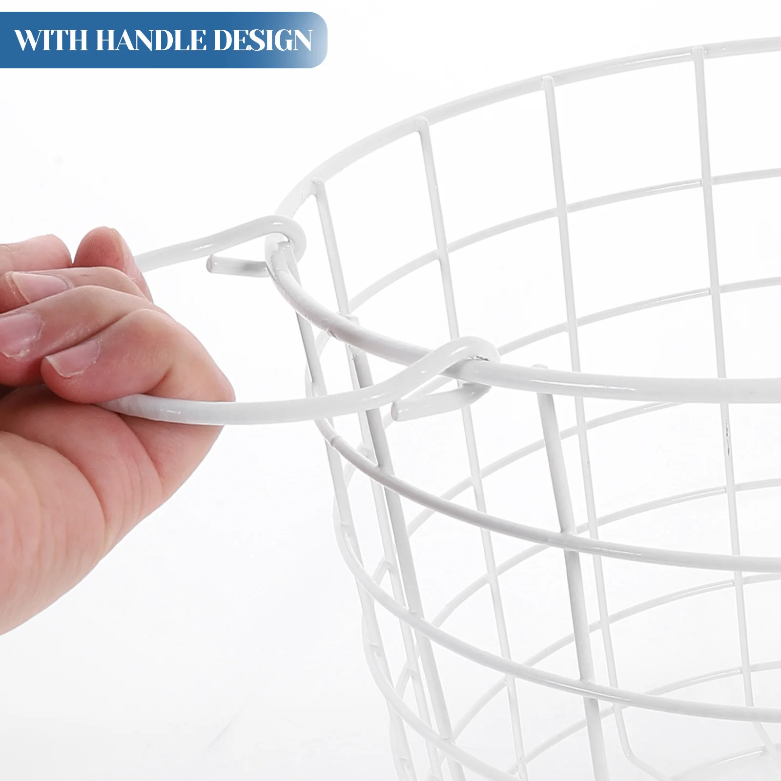 

Iron Wire Storage Basket for Home Desktop Organizer Sundries Fruit Vegetable Holder Metal Basket Decorative Woven