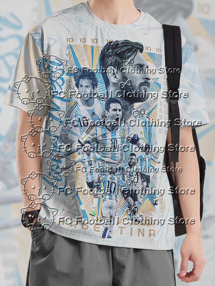

Argentina National Team Messi No. 10 Football Star Quick-drying T-shirt Men and Women Fans Commemorative Clothes