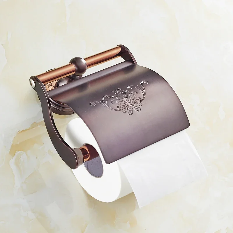 

European Brass Toilet Paper Holder Luxury Fashion ORB Plating Toilet Paper Rack Roll Holder Bathroom Accessories